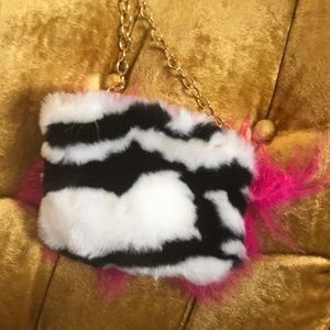 5x5 Mini faux fur purse